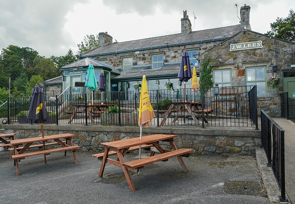 Pub terrace at a Brit Stops host